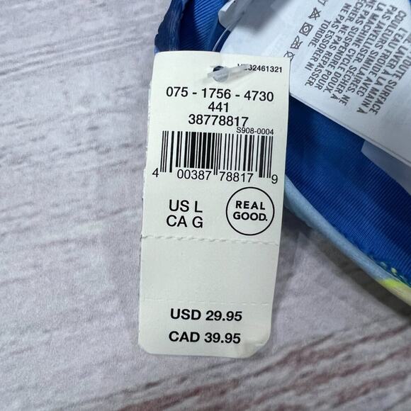 NEW Aerie High Waisted Full Coverage Swim Bottom Size L Blue Floral Bikini NWT - Picture 3 of 6